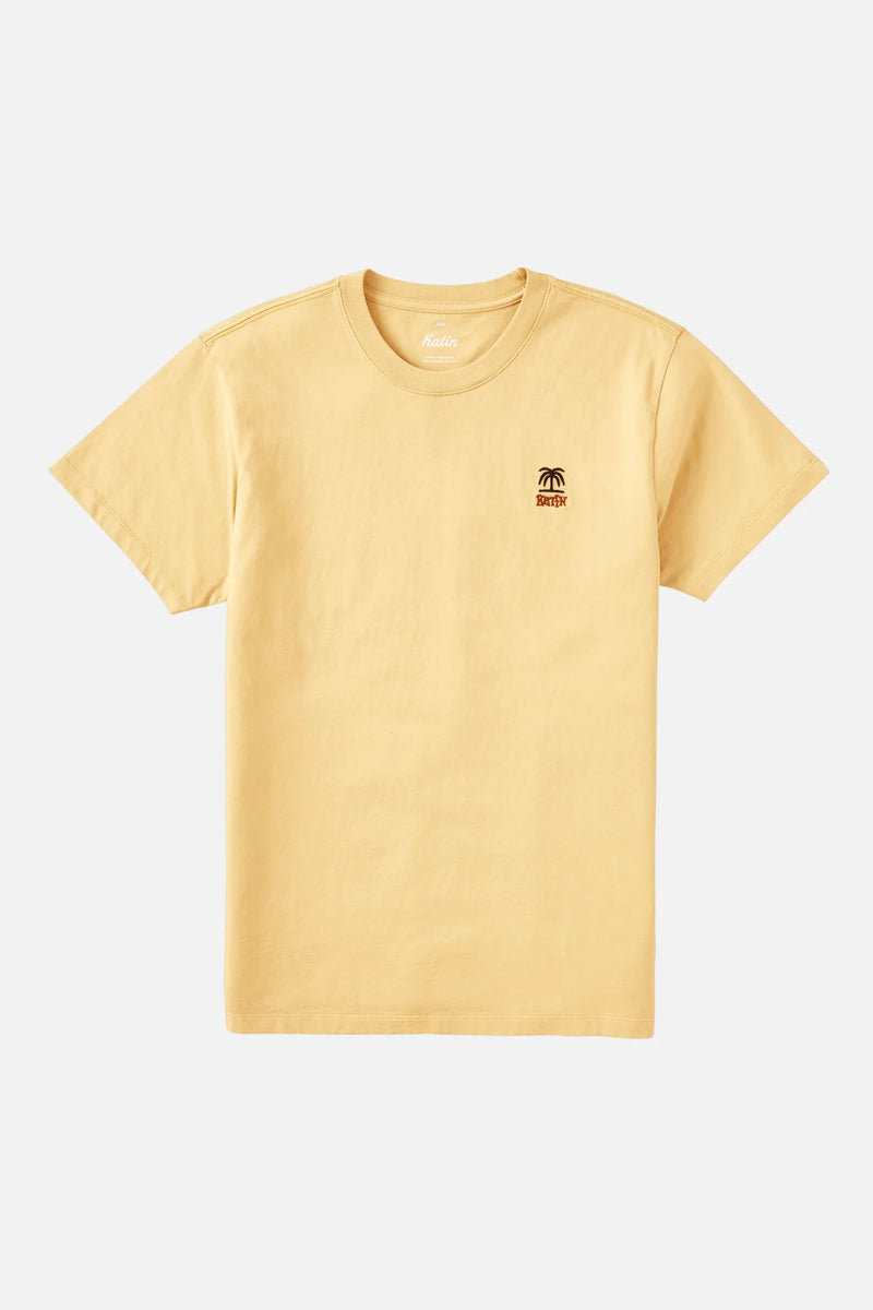 K Palm Emb Tee Butter Sand Wash