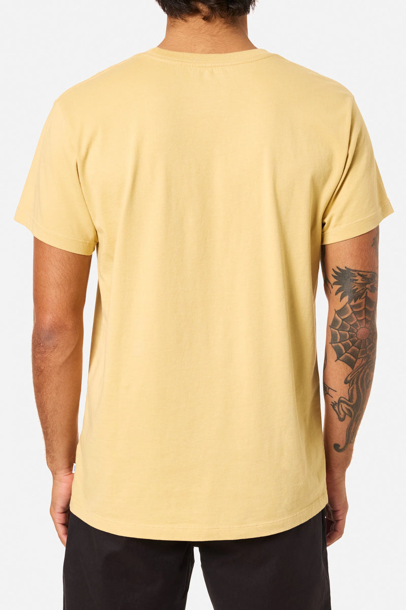 K Palm Emb Tee Butter Sand Wash