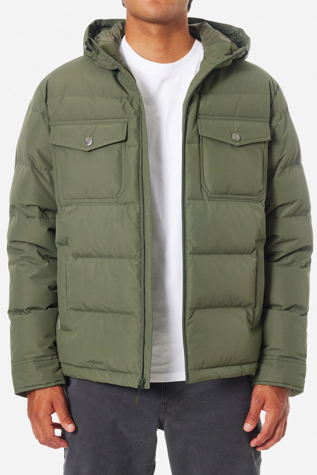 OTG Summit Hooded Down Jacket Thyme