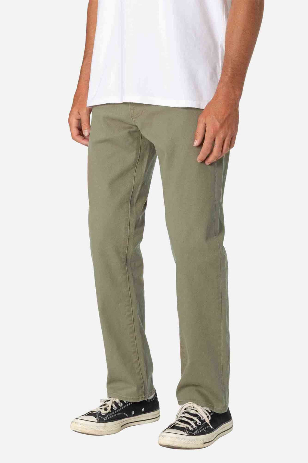Ren 57 Classic Straight Bull Denim Covert Green