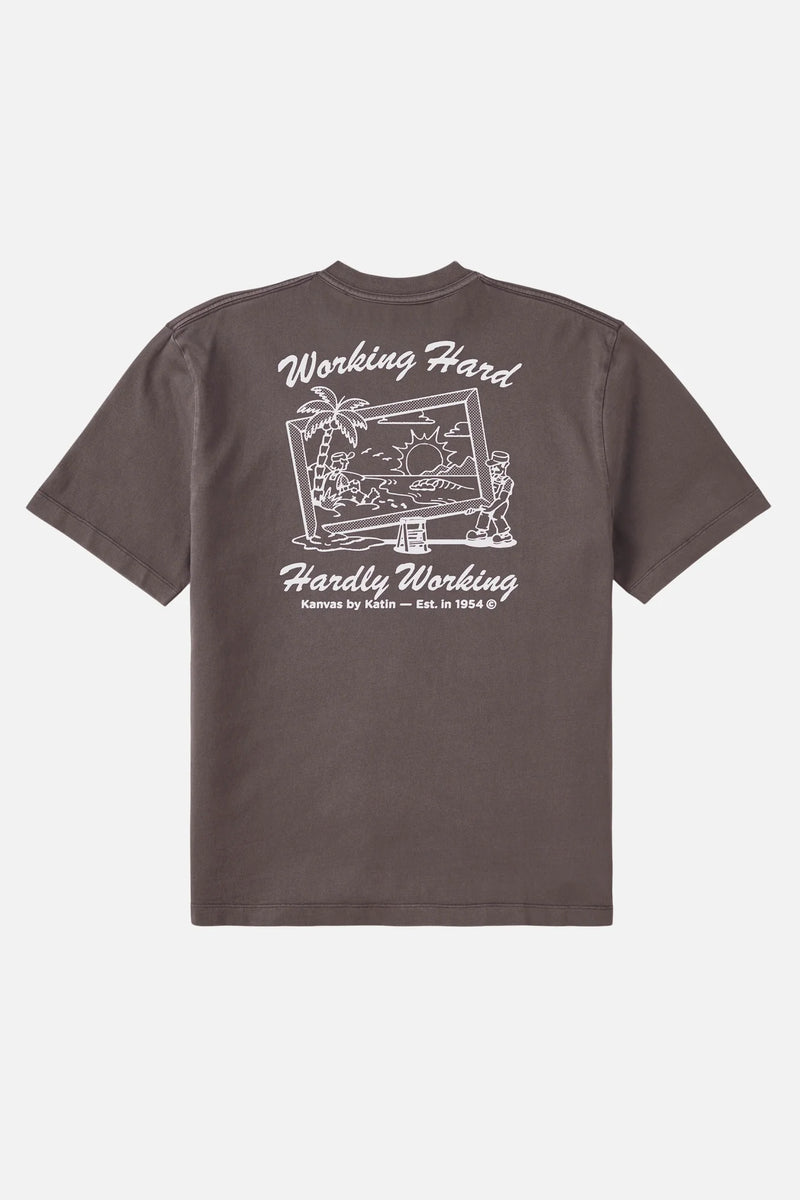 Trabajo Relaxed Tee Black Wash Pigment Dye