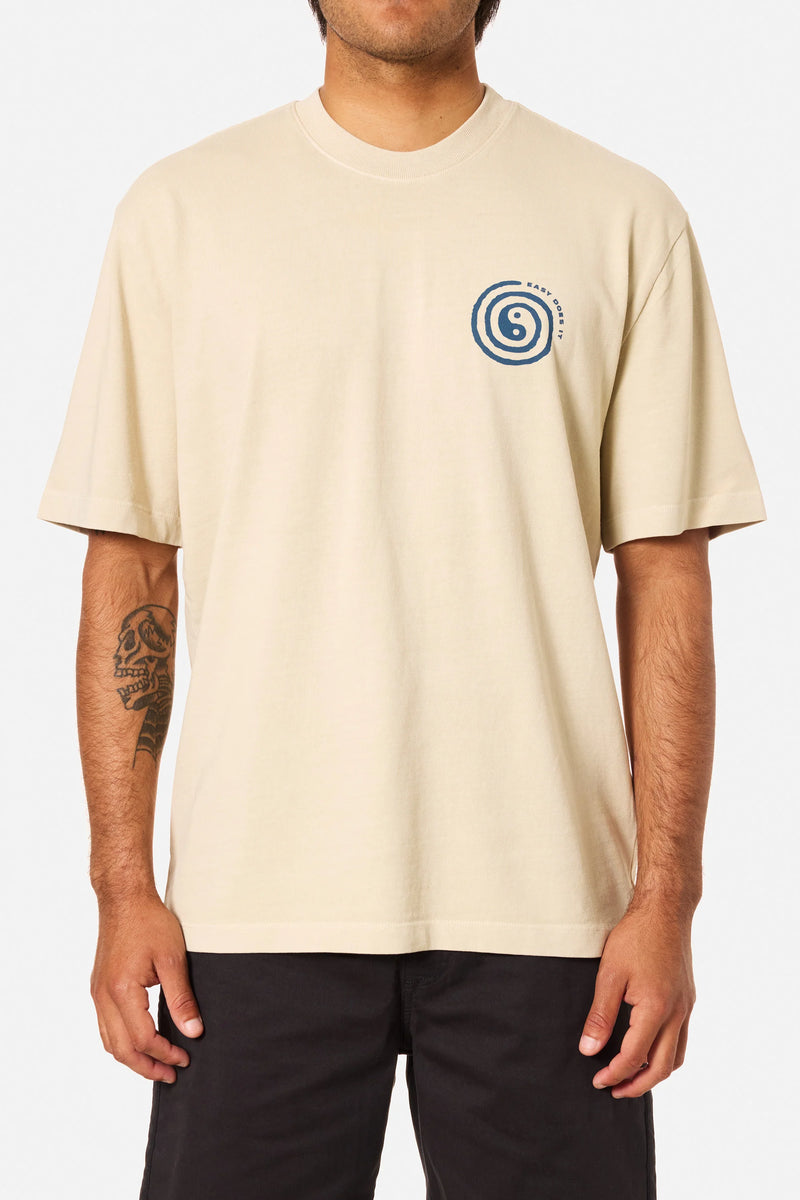 Swirl Relaxed Tee Pelican Pigment Dye