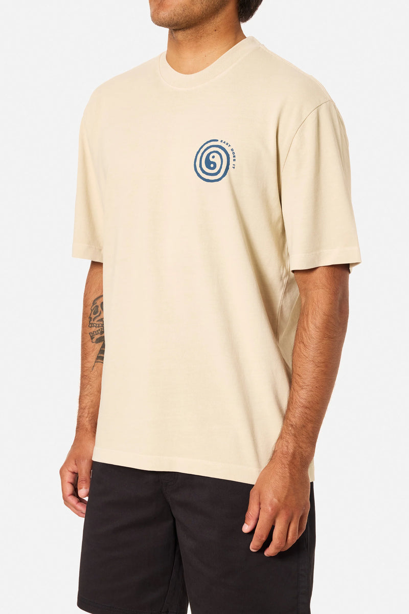 Swirl Relaxed Tee Pelican Pigment Dye