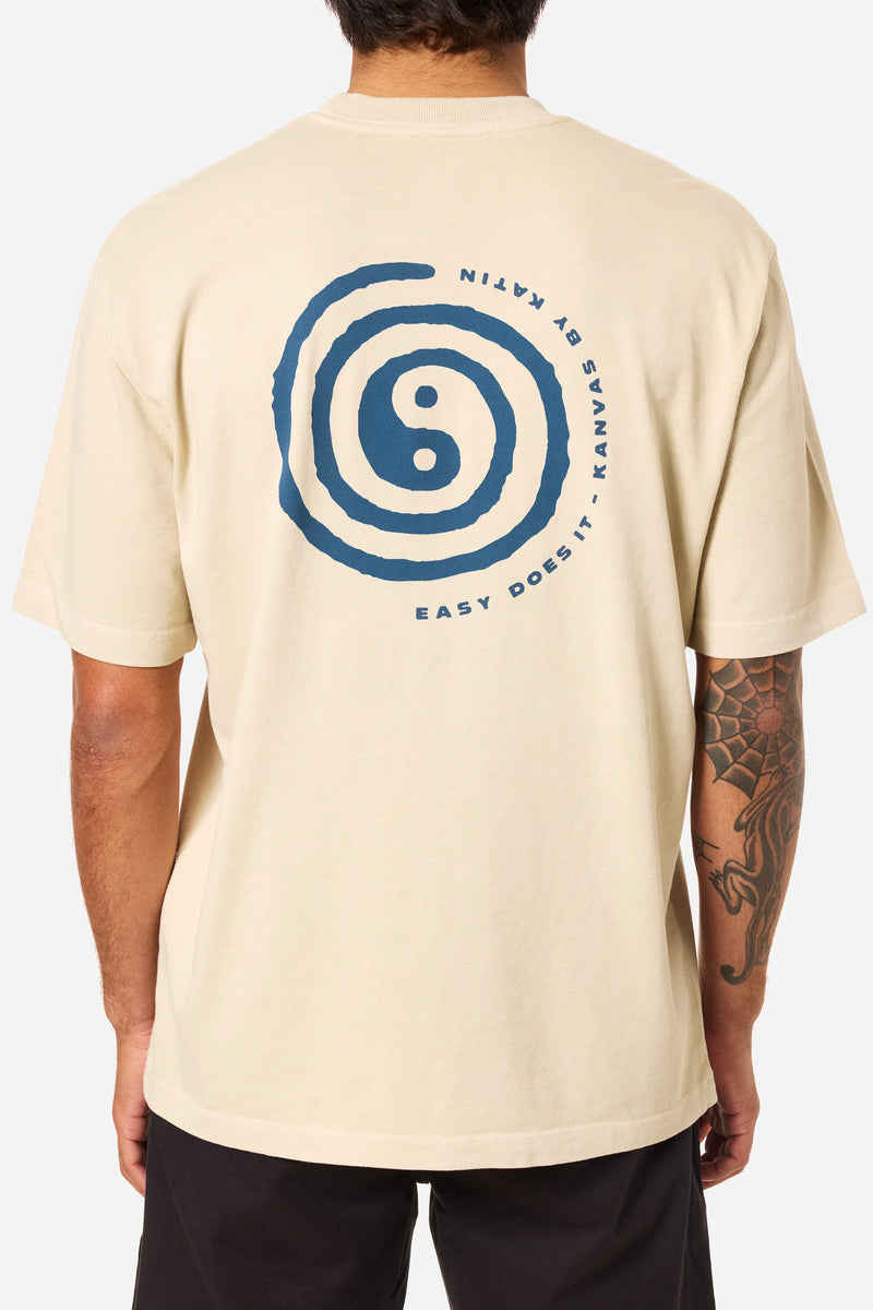 Swirl Relaxed Tee Pelican Pigment Dye