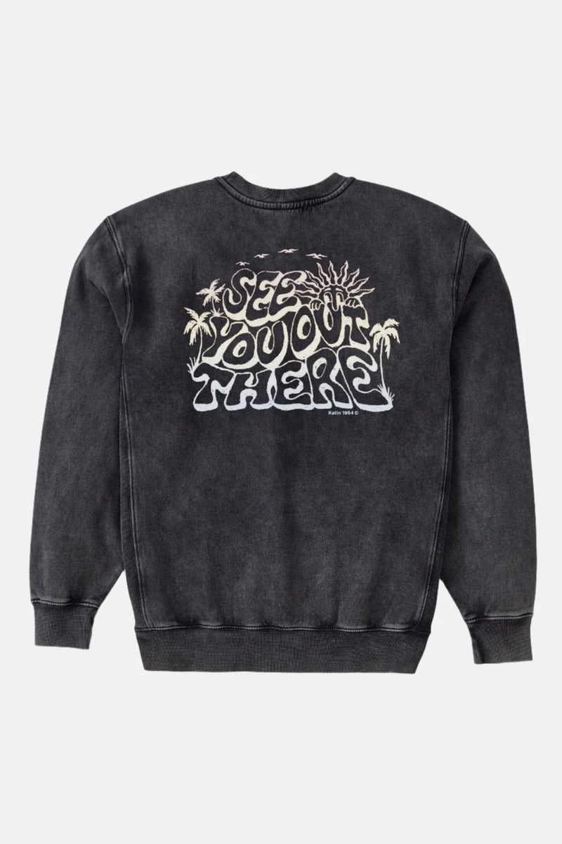Dune Crew Sweatshirt Black Sand  Wash