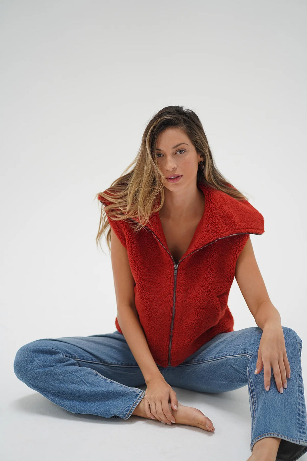 Baylor Sherpa Vest Cayenne
