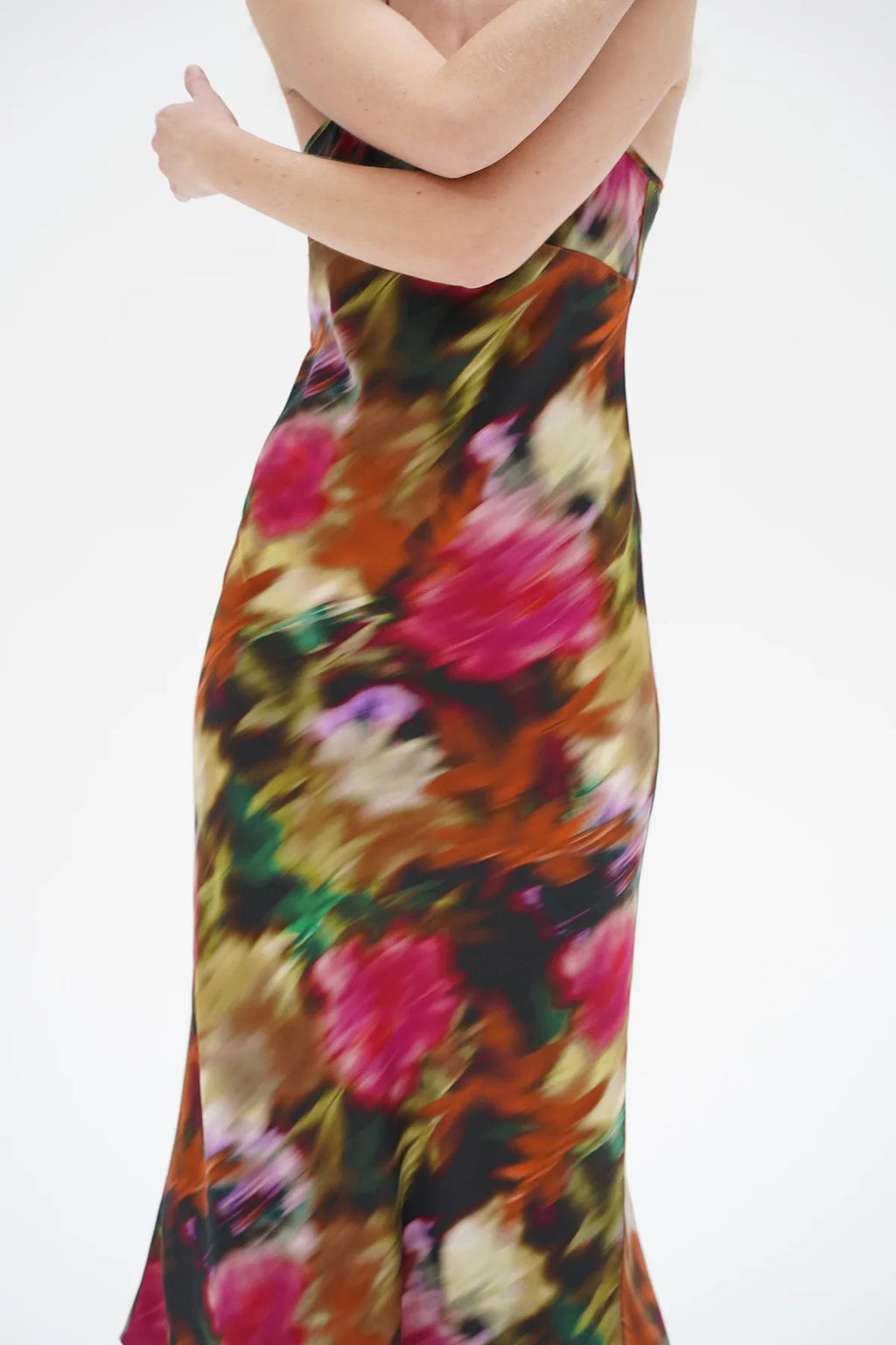 Josie Slip Dress Blurred Floral