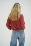 Carter Half Zip Washed Brick