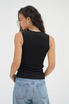 Double Layer Scoop Tank Black