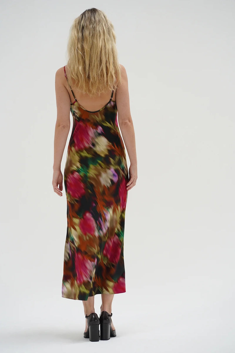 Josie Slip Dress Blurred Floral