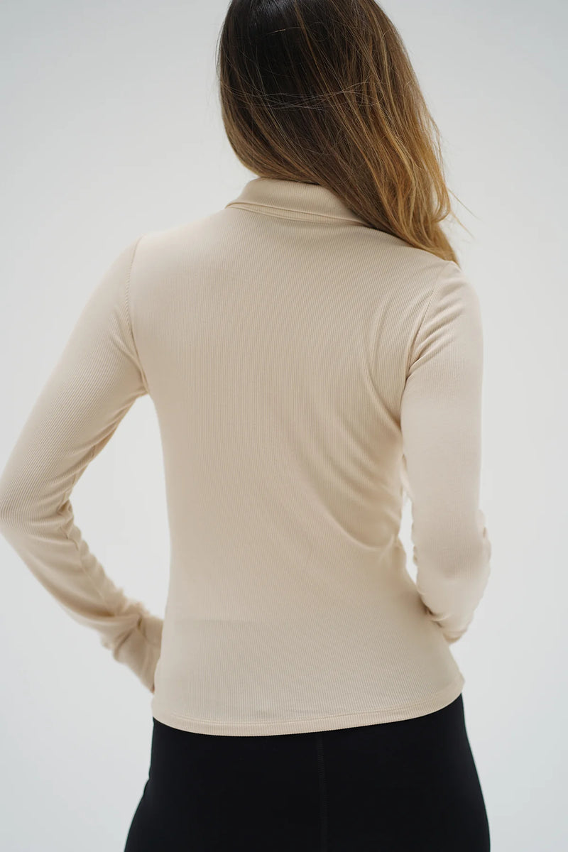 Kylee Snap Long Sleeve  Bone