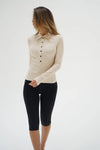 Kylee Snap Long Sleeve  Bone