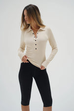 Kylee Snap Long Sleeve  Bone