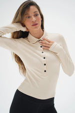 Kylee Snap Long Sleeve  Bone