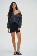 Lennon Zip Up Hoodie Stone Wash