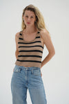 Piper Cardigan Set Cafe Stripe