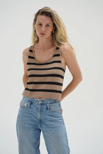 Piper Cardigan Set Cafe Stripe