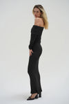 Rory Fold Over Dress Black