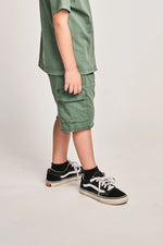 Fave Cargo Shorts Washed Greeen