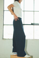 Linen Simple Pant Navy