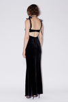 Open Back Velvet Dress