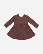 Ribbed Long Sleeve Dress Plum