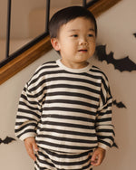 Waffle Slouch Set Black Stripe