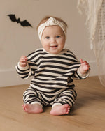 Waffle Slouch Set Black Stripe