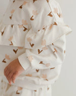 Ruffle Fleece Sweatshirt Tulips