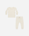 Waffle Top + Pant Set Natural