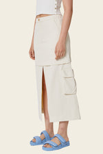 Owen Cargo Midi Skirt Cloud