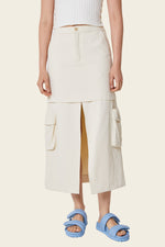 Owen Cargo Midi Skirt Cloud