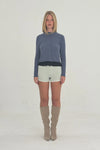 Cupro Lounge Cardigan Foggy Navy