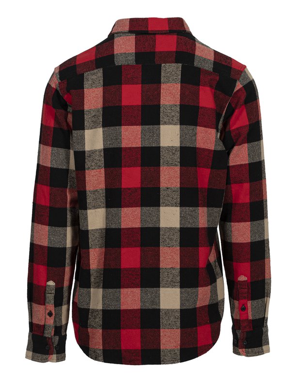 Plaid Cotton Flannel Shirt Black/Red