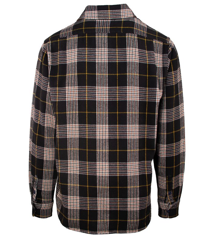 Plaid Cotton Flannel Shirt Brown/Golden