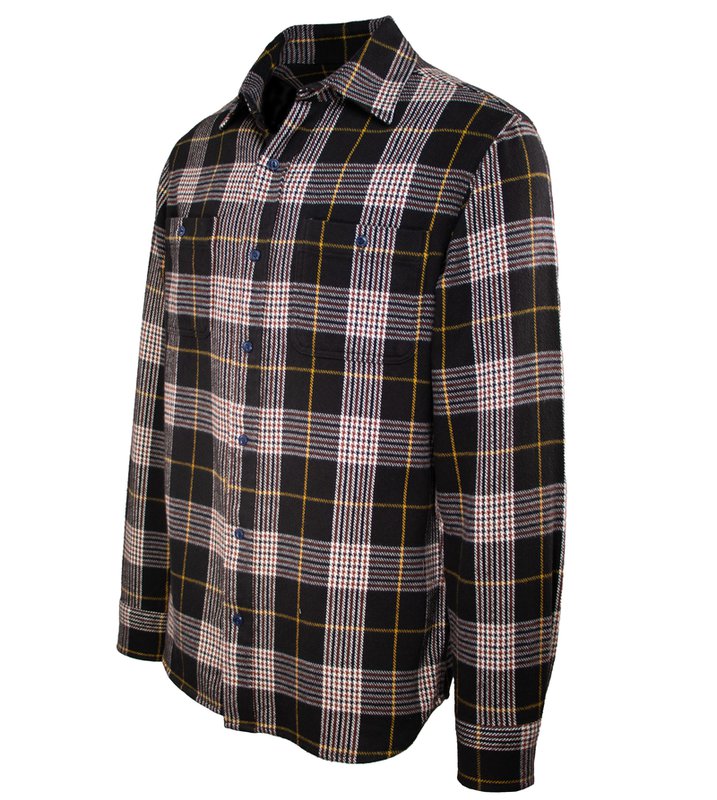 Plaid Cotton Flannel Shirt Brown/Golden