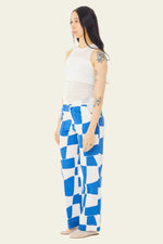 Kai Check Pant Cobalt