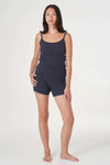 Ribbed Knit Hot Short in Navy