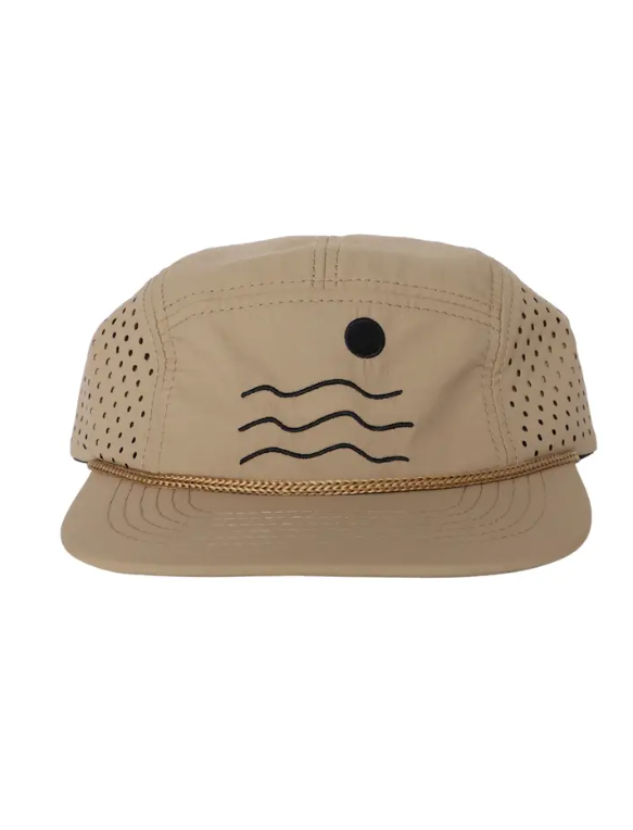 Nylon Five-Panel Hat in Tan