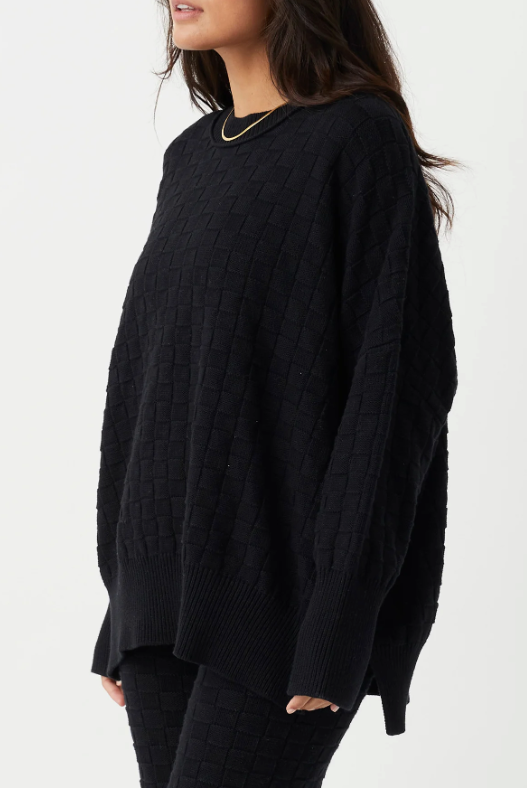 Sierra Organic Knit Sweater Black