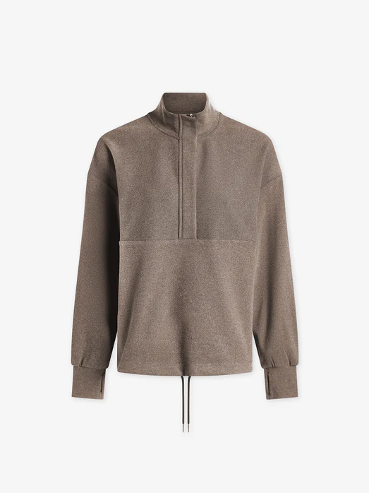 Maida Half-Zip Midlayer Carob Marl