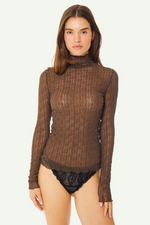 Ross Mockneck Top Brown