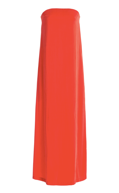 Voyage Strapless Maxi Dress Crimson