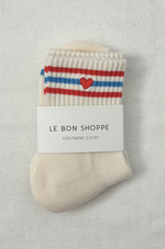 Girlfriend Socks Embroidered Leche + Heart