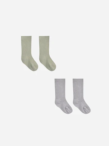 Socks Set Sage/Periwinkle