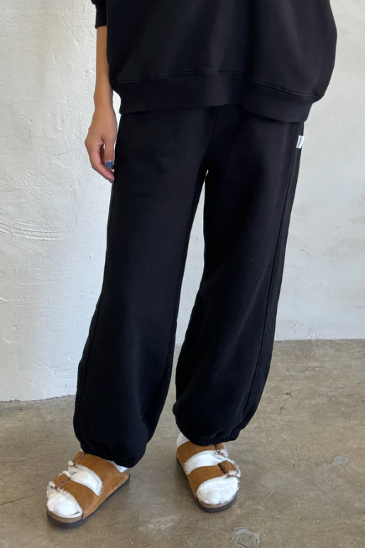 French Terry Balloon Pants Black