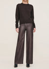 Hepburn Wide Leg Walnut Coated