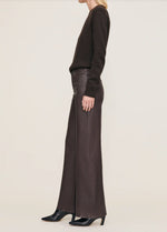 Hepburn Wide Leg Walnut Coated