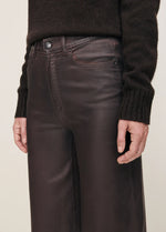Hepburn Wide Leg Walnut Coated