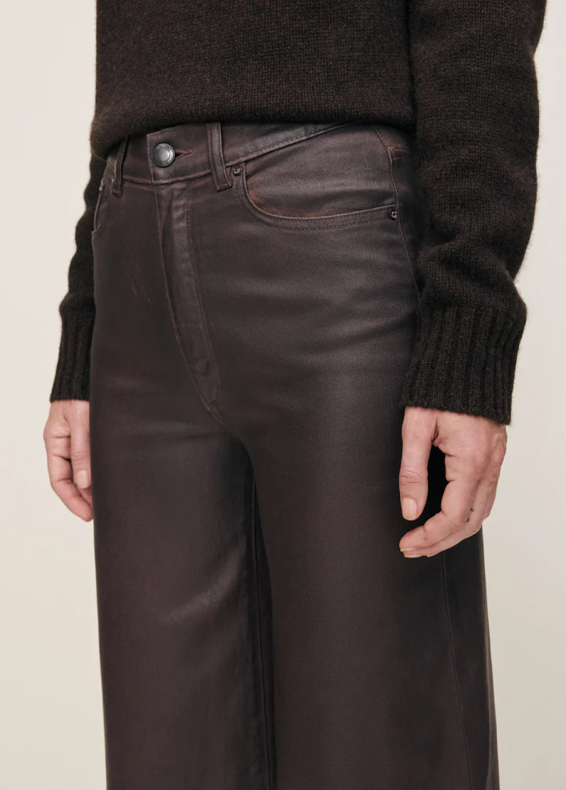 Hepburn Wide Leg Walnut Coated